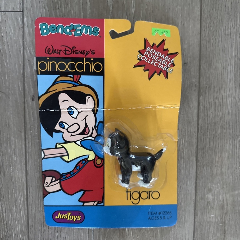Vintage Disney Pinocchio Bend-Ems FIGARO Poseable Figures New